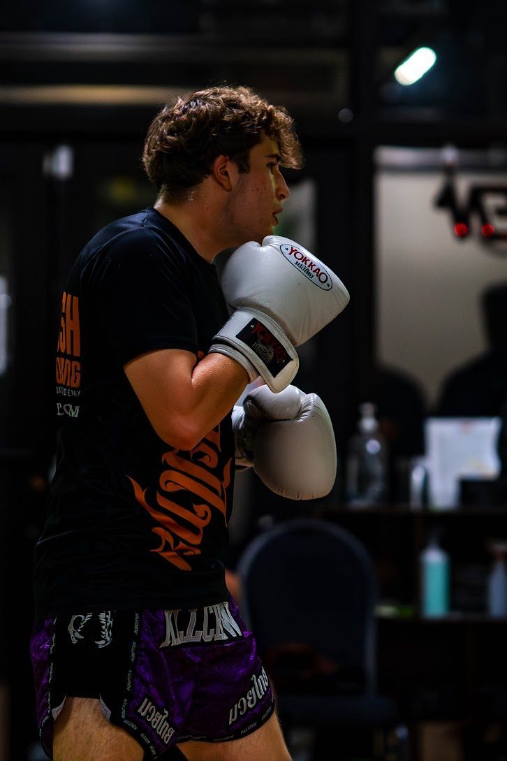 Adults controlled sparring in Muay Thai at Crush Kickboxing