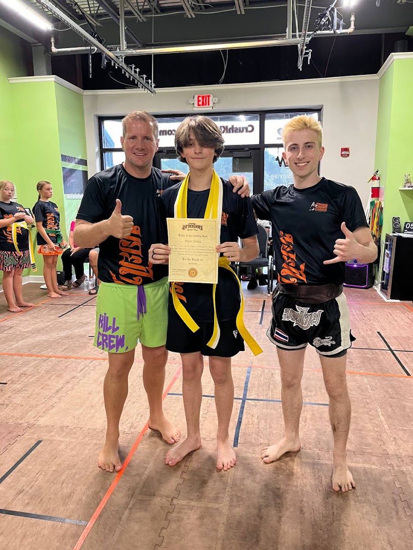 Teen students at Crush Kickboxing